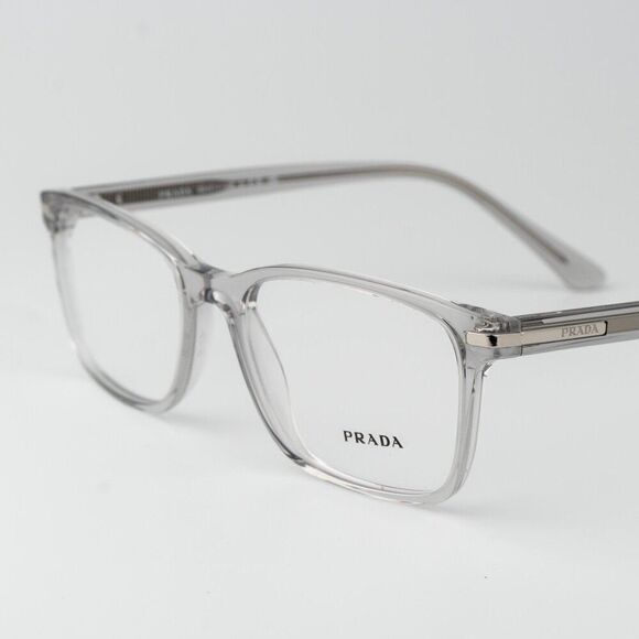 Prada Women Eyeglasses Crystal Grey Square Unisex PR14WV U431O1 BRAND NEW